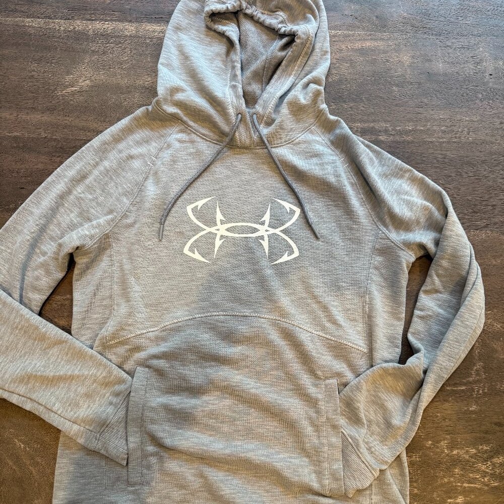 Under Armour Fish Hoodie Sweater, French Terry, Size M